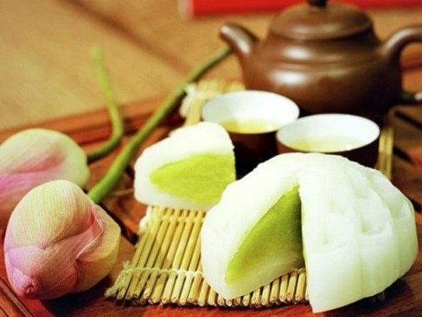 dĩa bánh dẻo chay nhân đậu xanh
