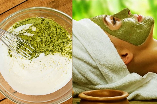 cách làm sữa chua mặt nạ trà xanh