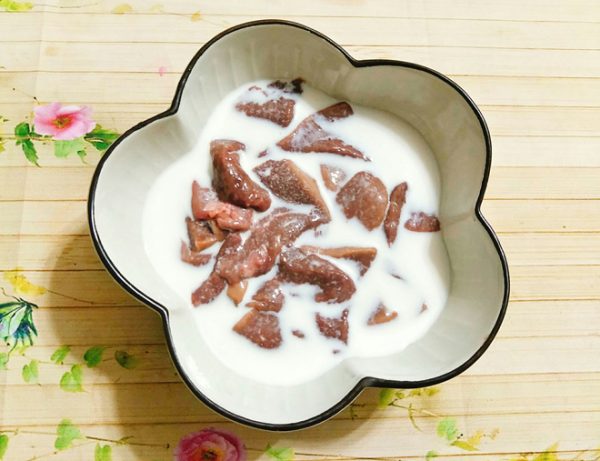 gan ngâm sữa tươi