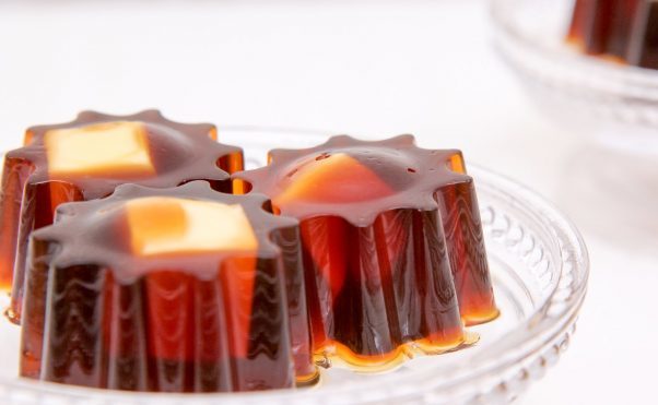 Rau câu dừa nhân flan