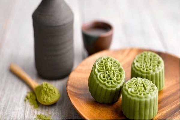 bánh trung thu nướng vỏ trà xanh