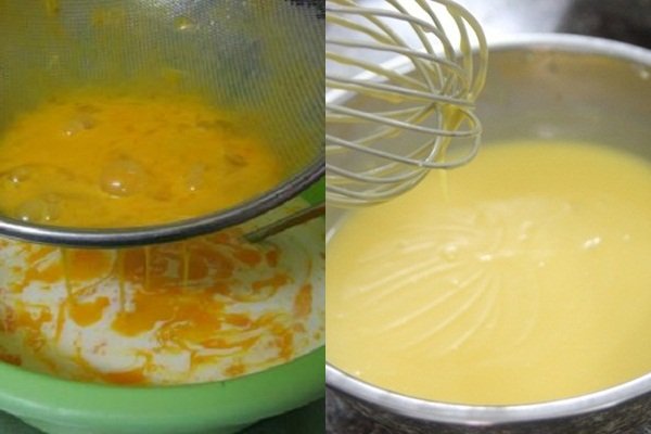 hòa tan lòng đỏ trứng với sữa ông thọ
