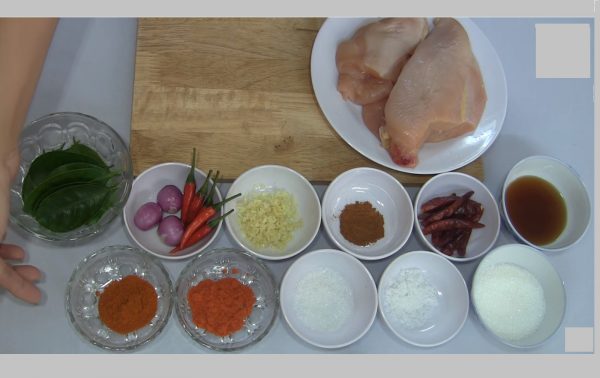 Nguyên liệu cần dùng làm món khô gà cay