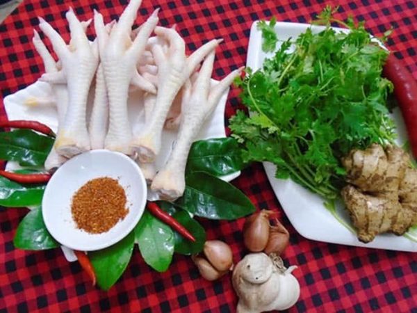 Nguyên liệu làm chân gà chiên mắm
