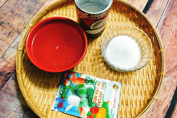 nguyên liệu làm thạch rau câu dừa