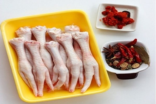 nguyên liệu món chân gà hấp bia