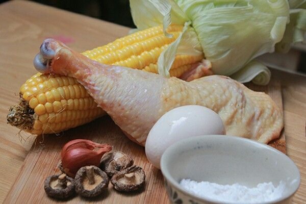 Nguyên liệu nấu súp gà ngô non