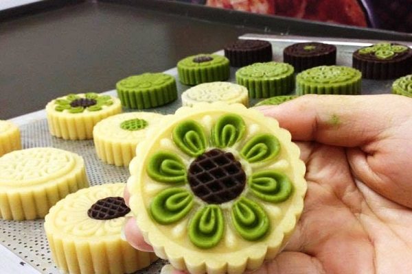 cách làm bánh trung thu 3d in hoa nổi