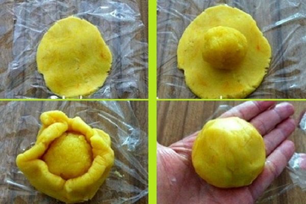 bọc nhân bánh trung thu custard