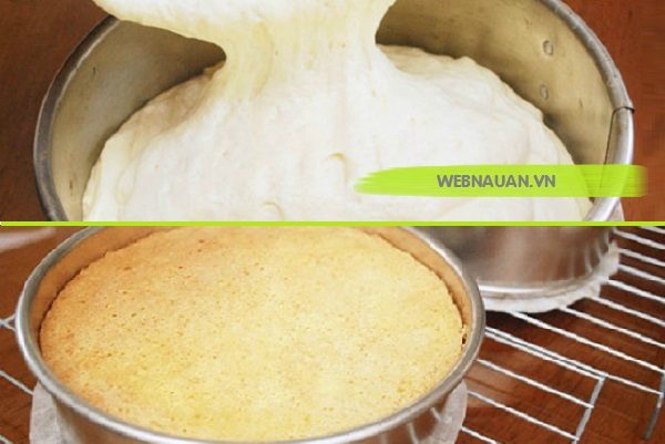 cách làm bánh bông lan trứng muối bằng lò nướng