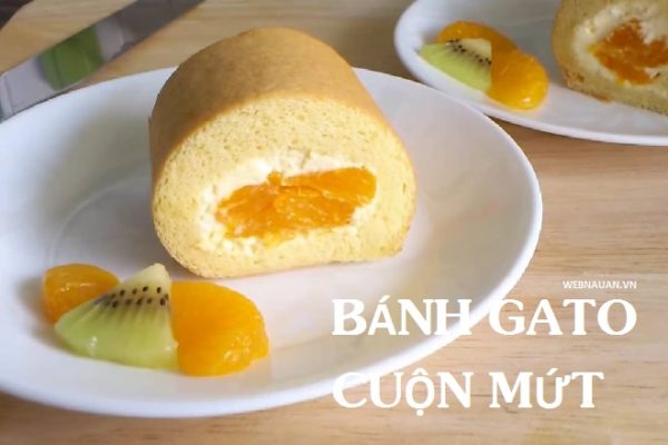 cách làm bánh gato cuộn