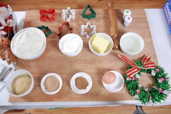nguyên liệu làm bánh quy gừng noel