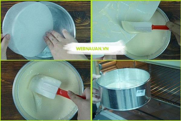 nướng bánh bông lan trứng muối