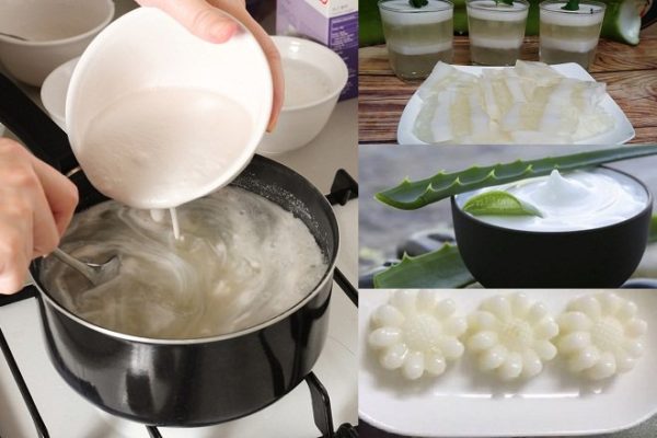 cách làm thạch rau câu nha đam
