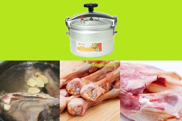 cách nấu phở gà truyền thống ninh xương bằng nồi áp suất
