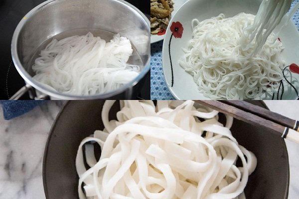 chần bánh phở