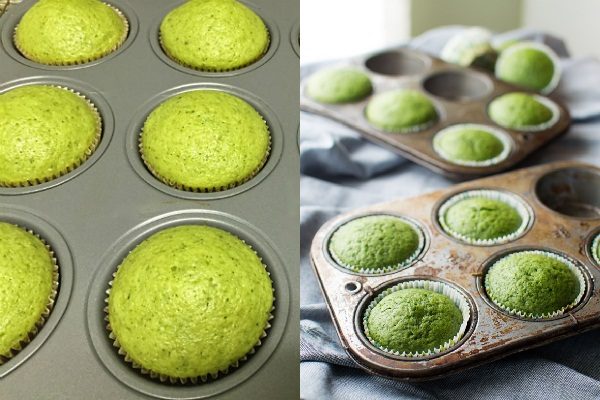 khuôn nướng bánh bông lan trà xanh cupcake