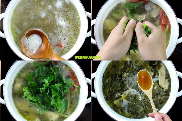 lẩu gà lá giang nấu như thế nào nêm nước mắm