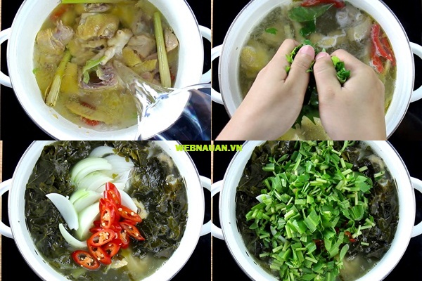 nấu lẩu gà lá giang đơn giản nhất