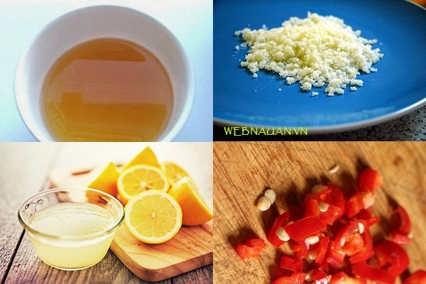 nguyên liệu làm nước mắm trộn gỏi gà