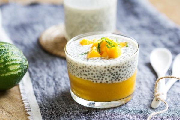 thạch rau câu chanh dây sữa chua hạt chia