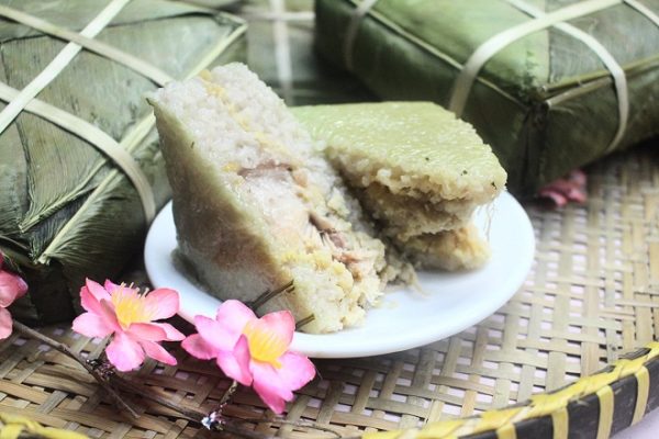 bánh chưng nhân đậu xanh thịt ba chỉ