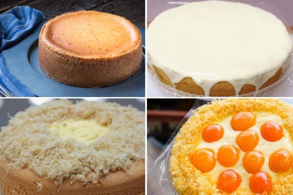 cách làm bánh bông lan trứng muối sốt phô mai
