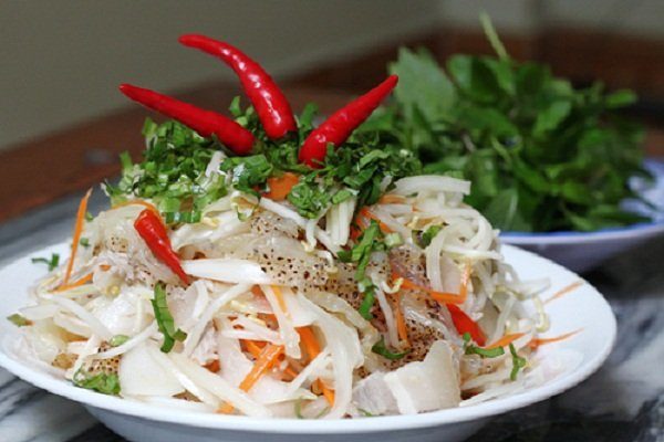 cách làm gỏi sứa đu đủ tai heo