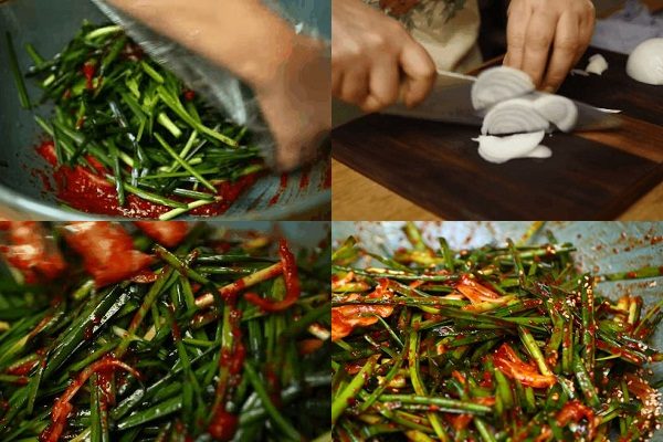 cách làm kim chi việt nam từ lá hẹ