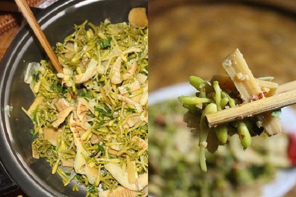 cách làm nộm hoa đu đủ đực