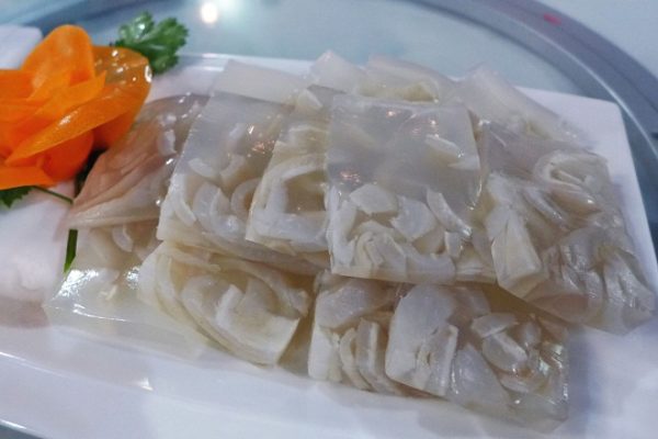 da heo nấu thịt đông xắt miếng