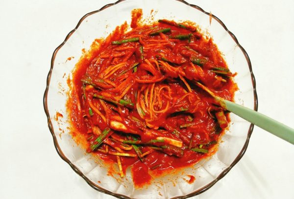 gia vị trộn kim chi cải thảo