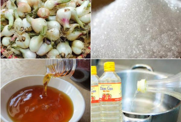 nguyên liệu làm củ kiệu ngâm nước mắm
