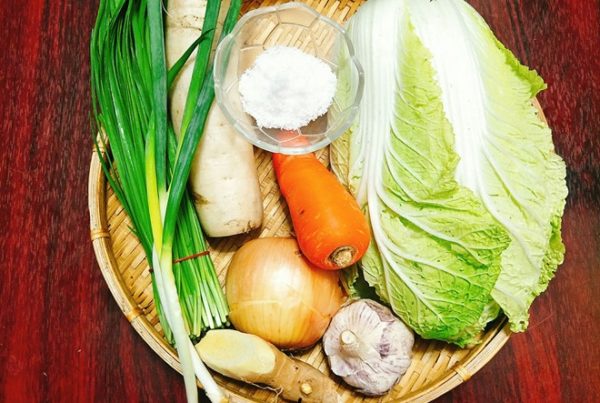 nguyên liệu làm kim chi cải thảo của việt nam