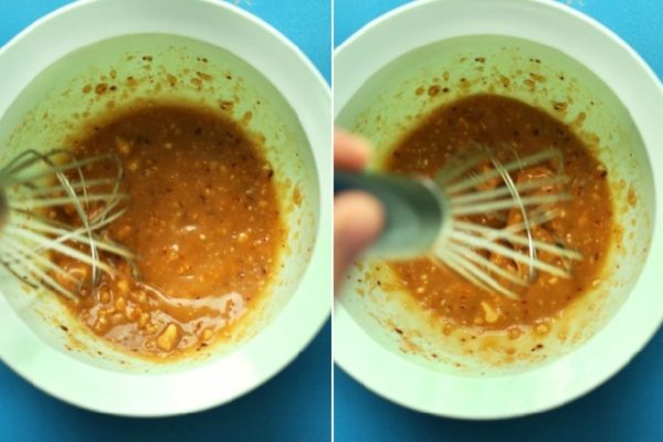 pha nước sốt trộn gỏi đu đủ chay
