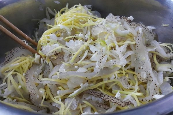 trộn sứa với đu đủ ương