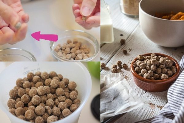 vo viên bột làm thạch trân châu đen