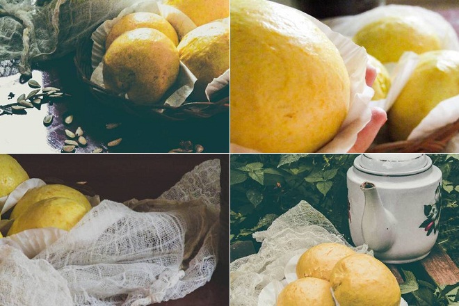 bánh bao bí đỏ chay
