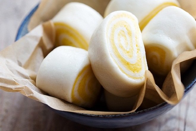 bánh bao chay 2 lớp