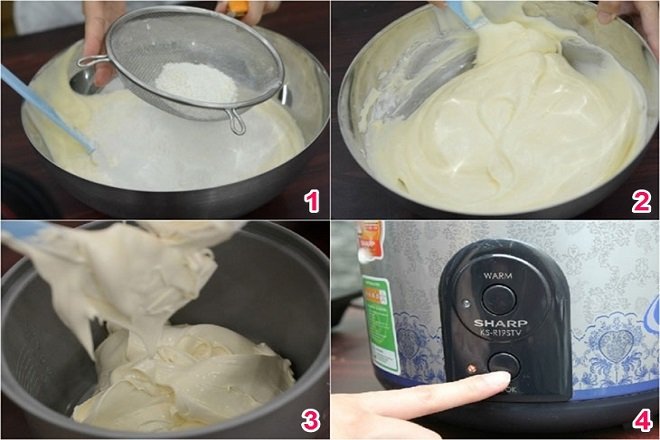 bước 3 làm bánh bông lan trứng muối