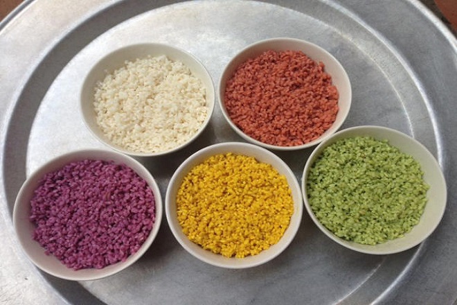 các loại gạo màu để gói bánh tét