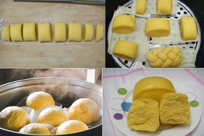 cách làm bánh bao chay từ bí đỏ