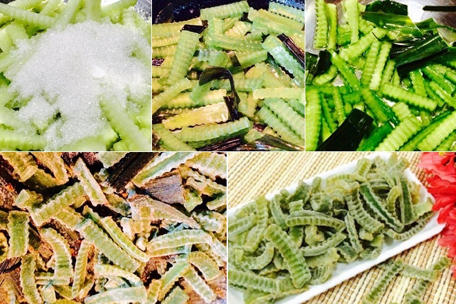 cách làm mứt bí xanh vị lá dứa