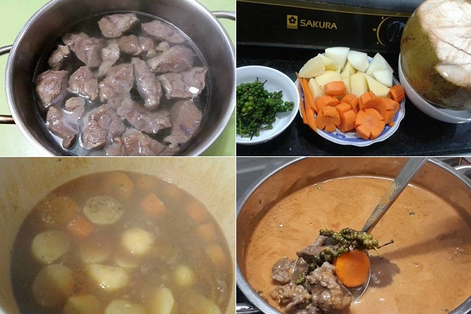 cách nấu thịt bò hầm tiêu xanh