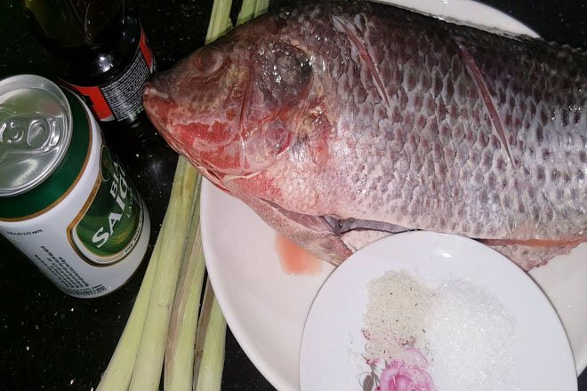 nguyên liệu làm cá hấp bia sả