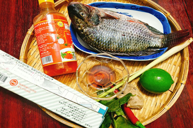 nguyên liệu làm cá hấp giấy bạc