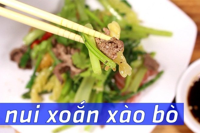 nui xào bò rau cải