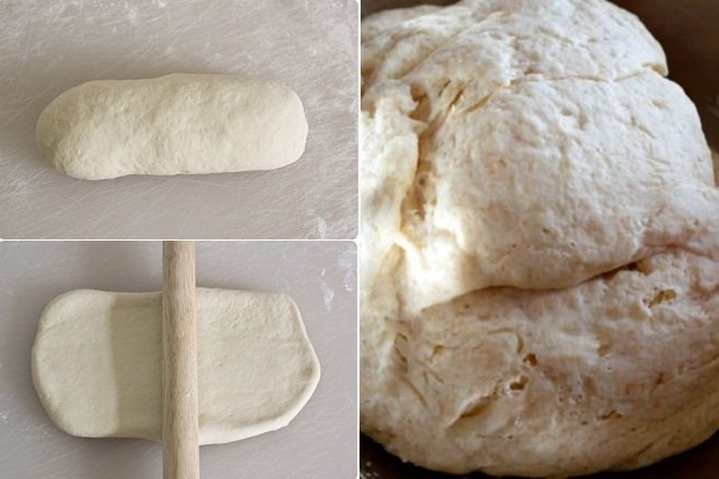 ủ và nhào bột mì làm bánh