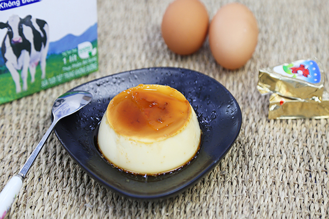 bánh flan trứng vị phô mai