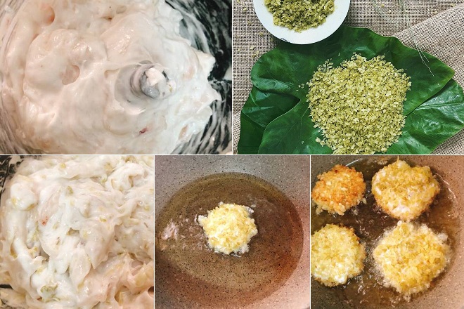 cách làm chả mực cốm xanh